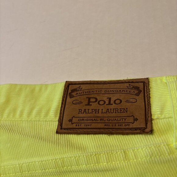 polo ralph lauren Yellow Tompkins Skinny Crop Cords Size 30 Women’s Preppy - Picture 6 of 9